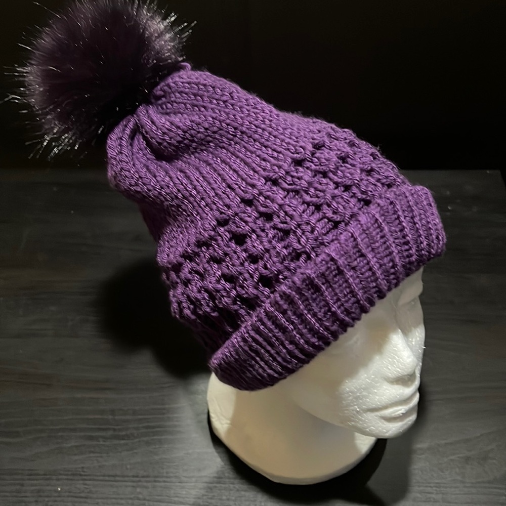 Winter Hat Dark Purple